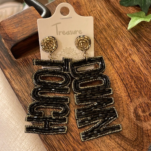 Seed Bead Post Back Earrings • TOUCH DOWN - Picture 1 of 1